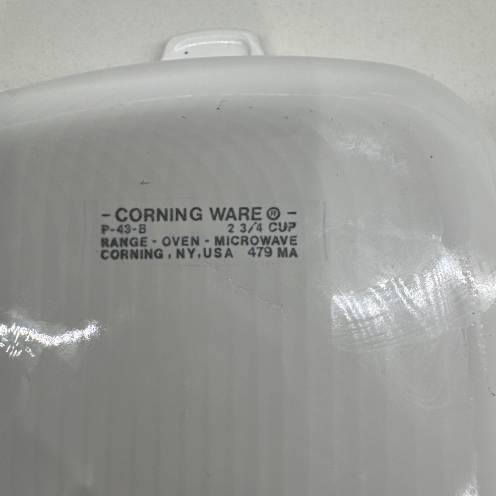 SET OF 2 Corning Ware WILDFLOWER P-43-B Small Square Casserole Dishes 5" 700 mL - Picture 5 of 8